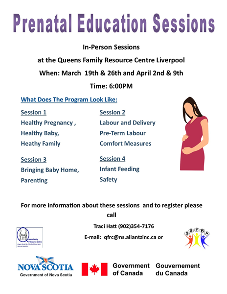 Prenatal Education Sessions March, April 2024