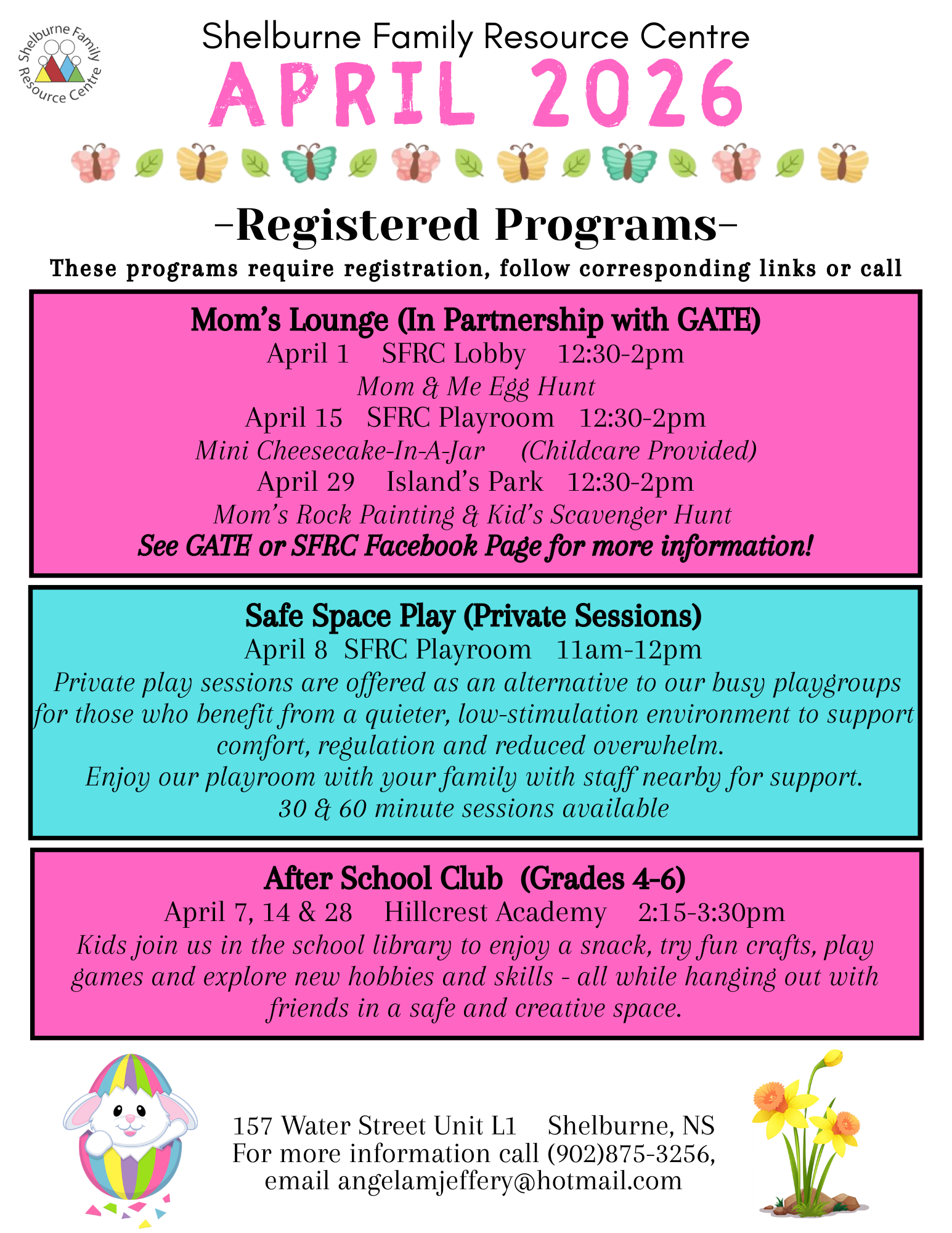 Shelburne April - More Registered Programs 2026